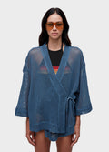Kimono Tela Mixed Fabrics Azul Mar – Osklen – foto 1