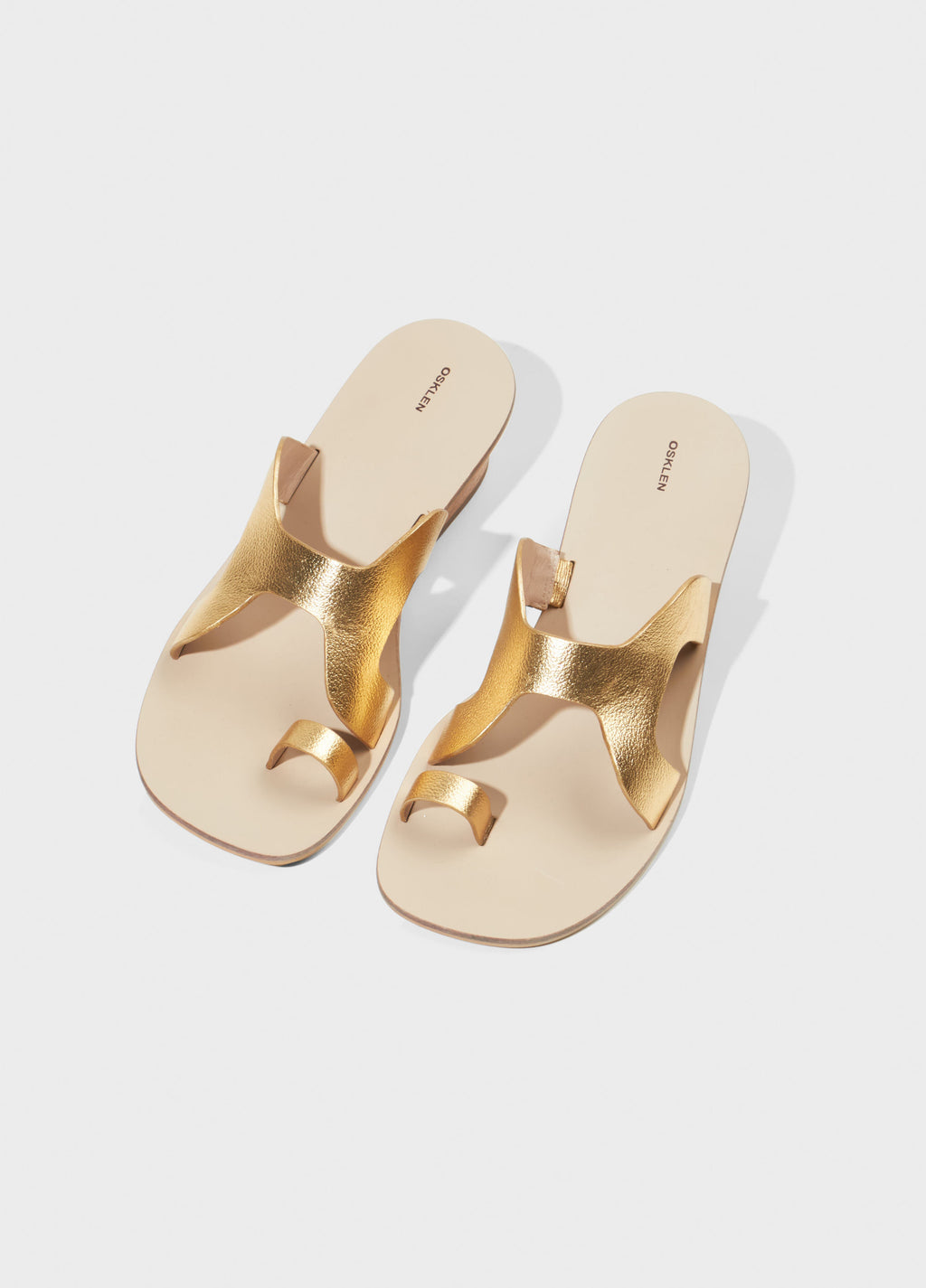Sandália Calçadão Salto Metalizada Dourado/Marrom – Osklen – foto 2
