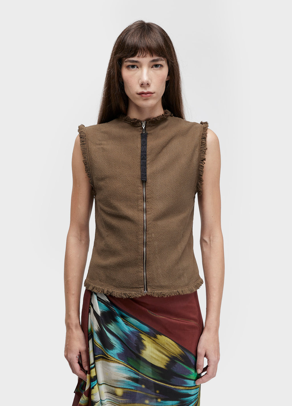 Blusa Sleeveless Organic Cotton Marrom Onix – Osklen – foto 1