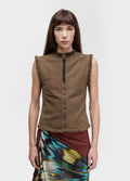 Blusa Sleeveless Organic Cotton Marrom Onix – Osklen – foto 1
