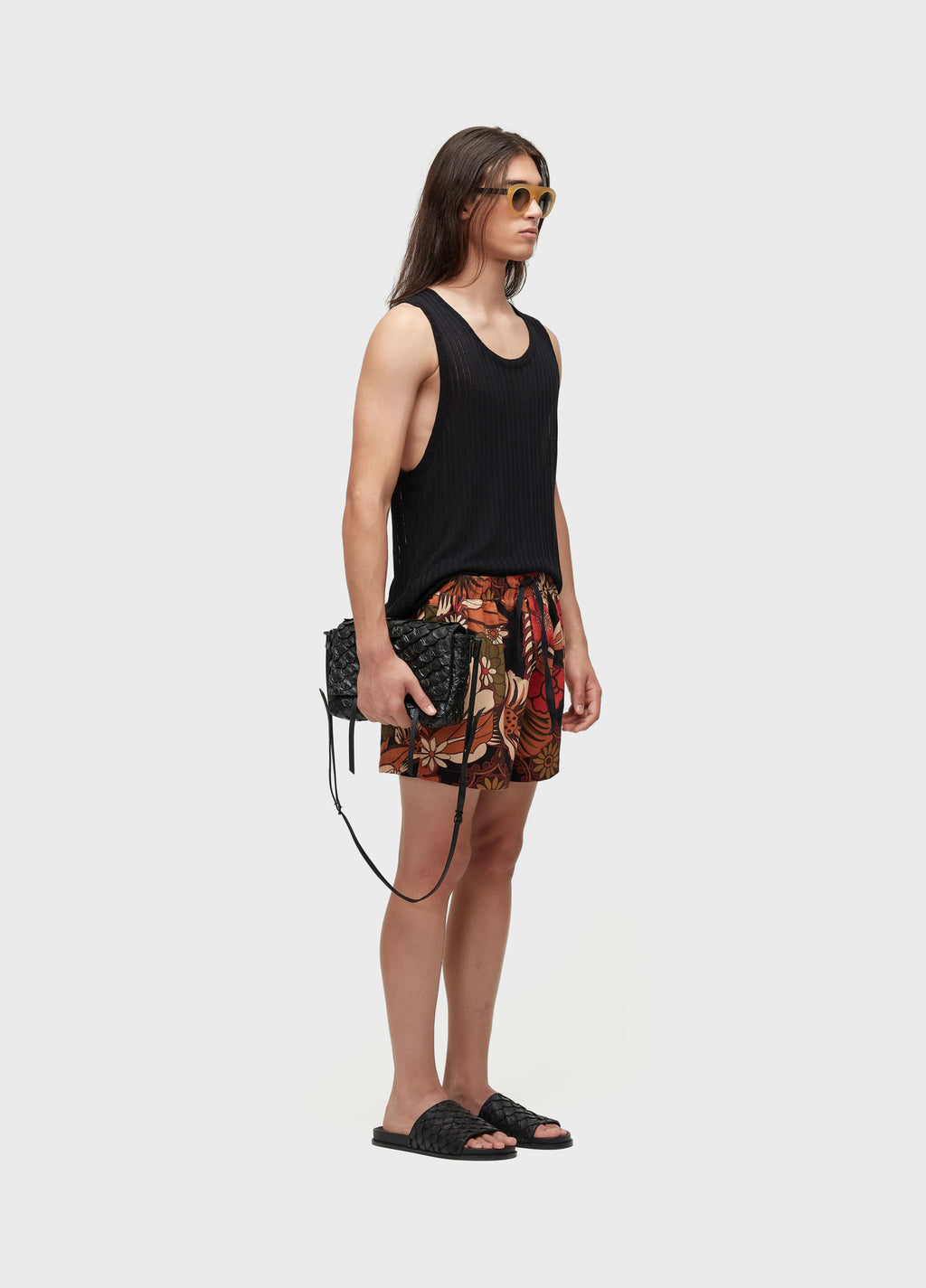 Short PJ Garden Dark Preto/Amarelo – Osklen – foto 3