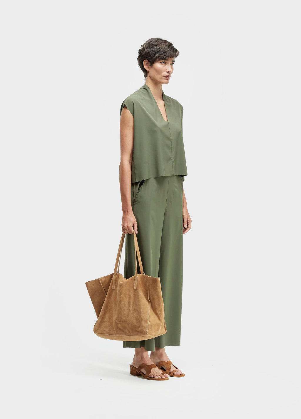 Blusa Sleeveless V Superlight Forest – Osklen – foto 2