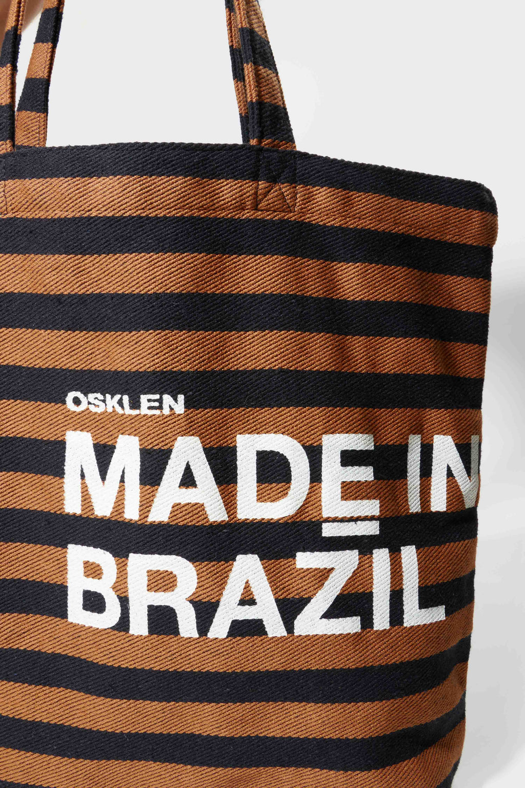 Bolsa Tote Made In Brazil Black Stripes Caqui/Preto – Osklen – foto 3