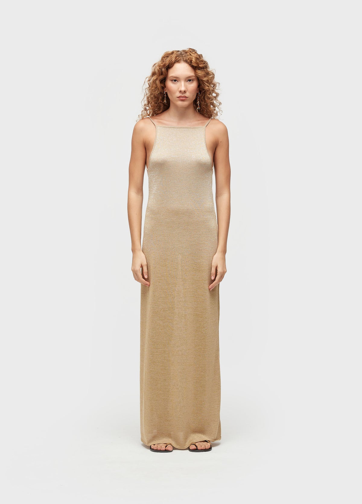 VESTIDO LONGO TRICOT LUREX