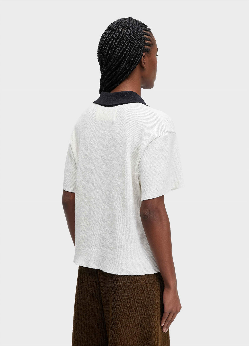 Blusa Polo Tricot Over Canelado Cru Preto – Osklen – foto 4