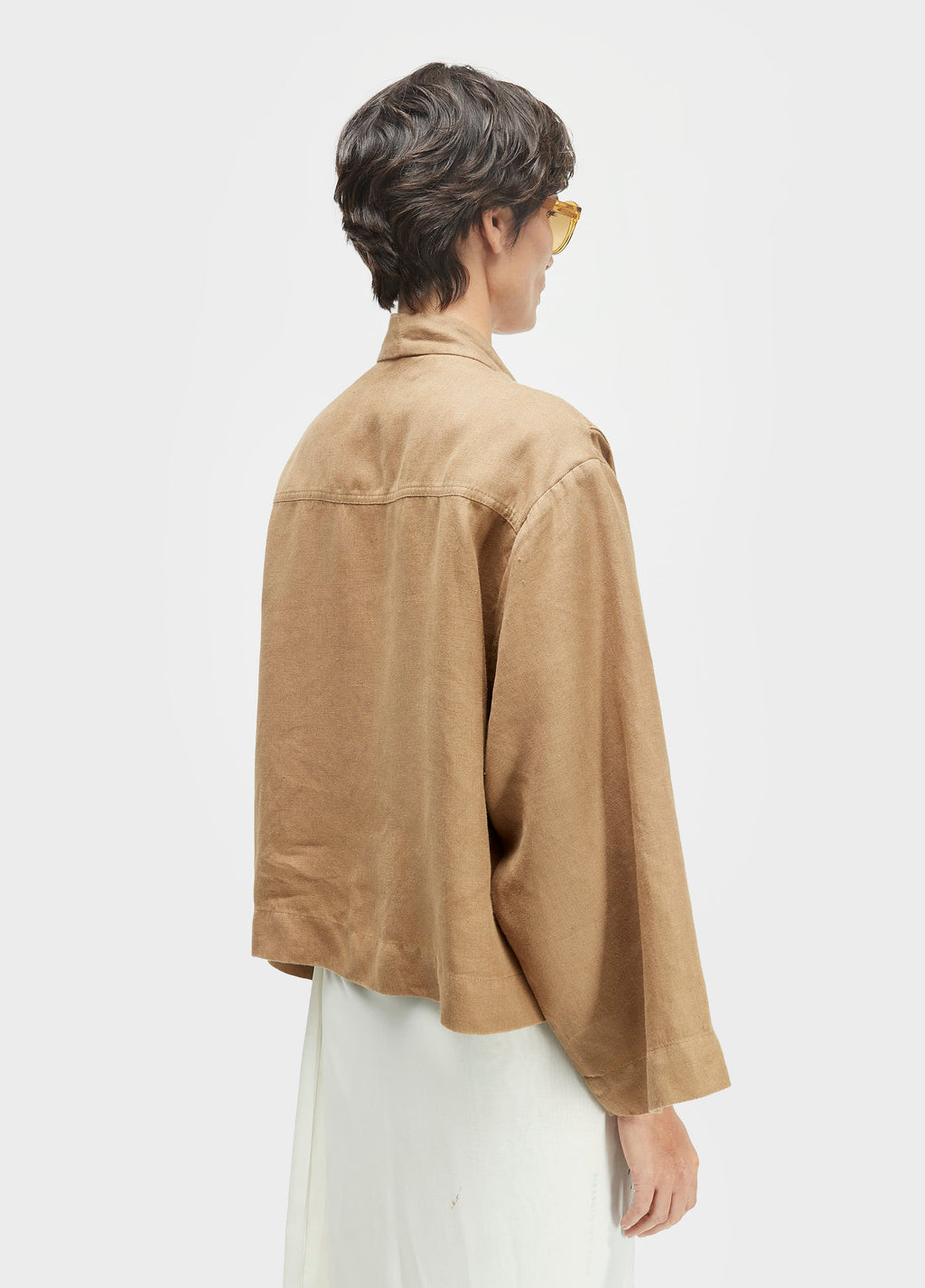 Kimono Pespontos Linen Cacau – Osklen – foto 4