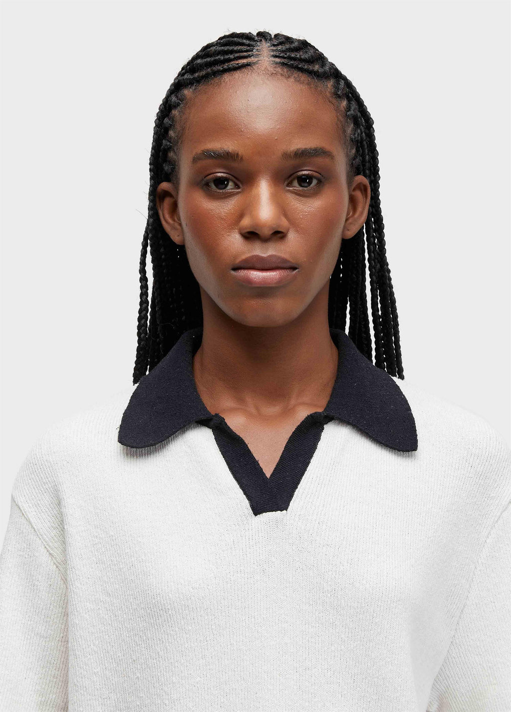 Blusa Polo Tricot Over Canelado Cru Preto – Osklen – foto 3