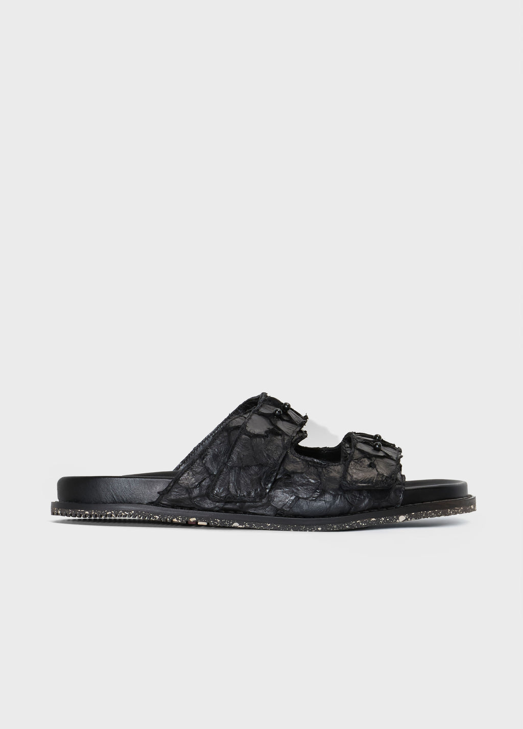 Sandália Slide Tiras Pirarucu Preto – Osklen – foto 1
