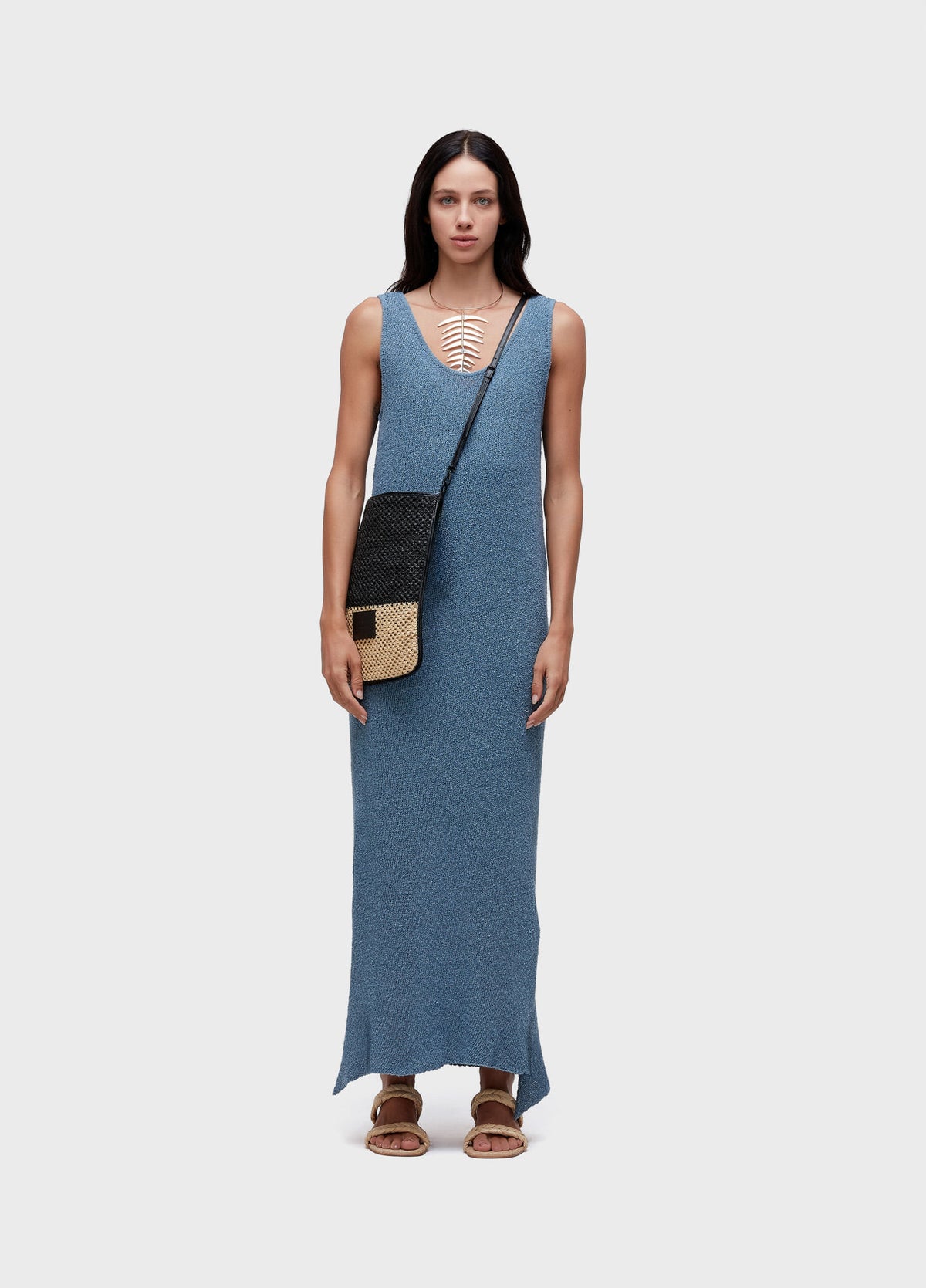 VESTIDO REGATA TRICOT REDE