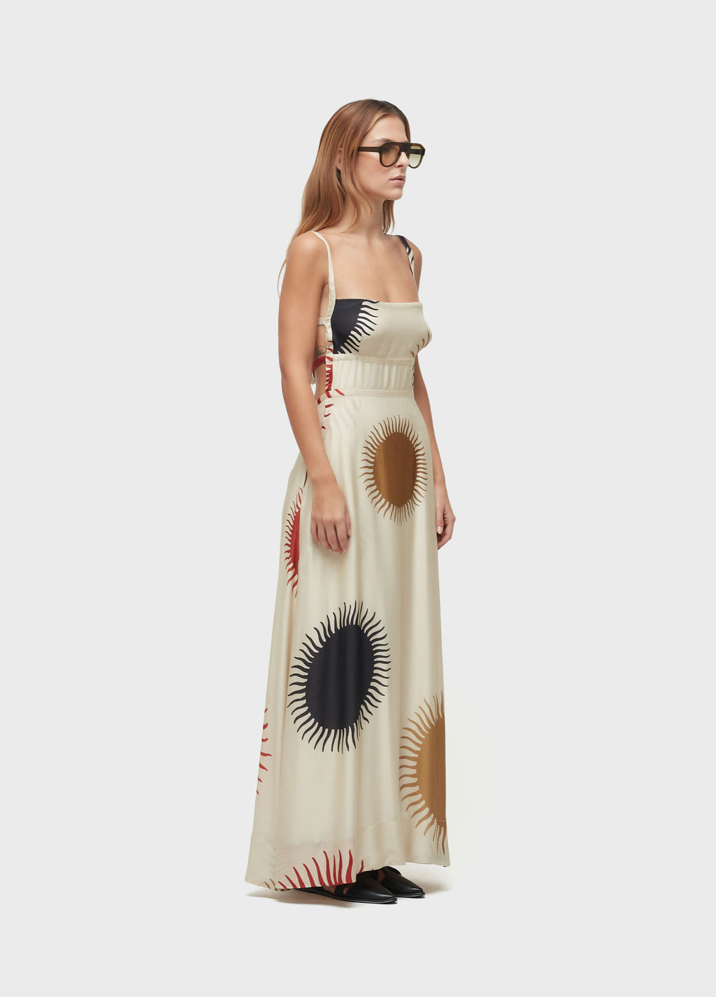 Vestido Amarração Sol Claro Off-White/Laranja – Osklen – foto 2