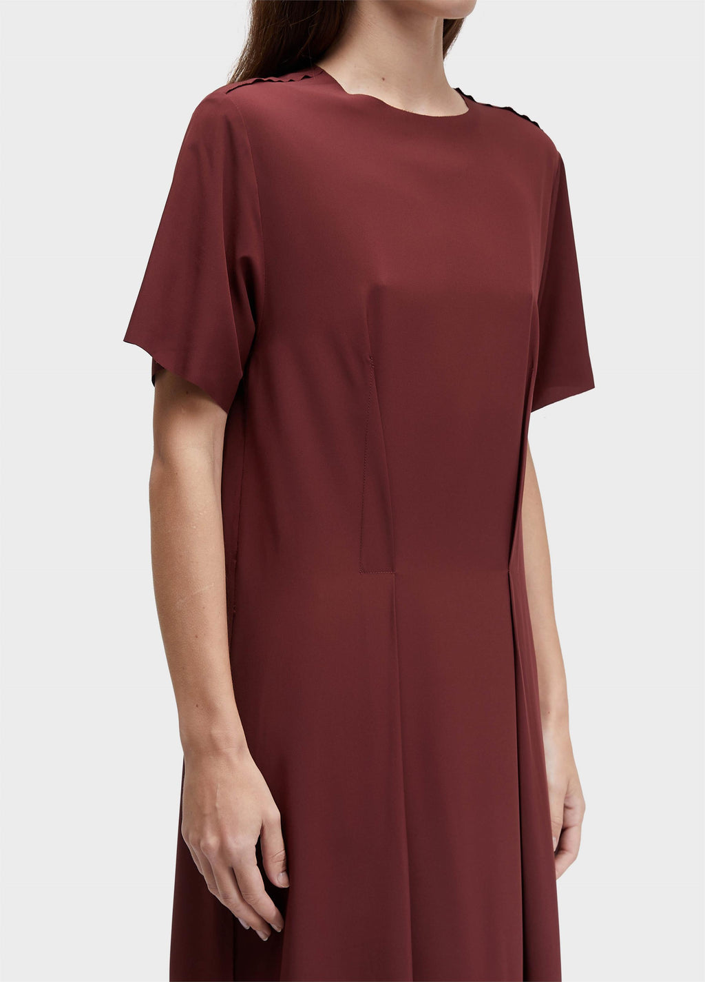 Vestido Superlight Longo MC Baloon Pence Vermelho Rubi – Osklen – foto 3