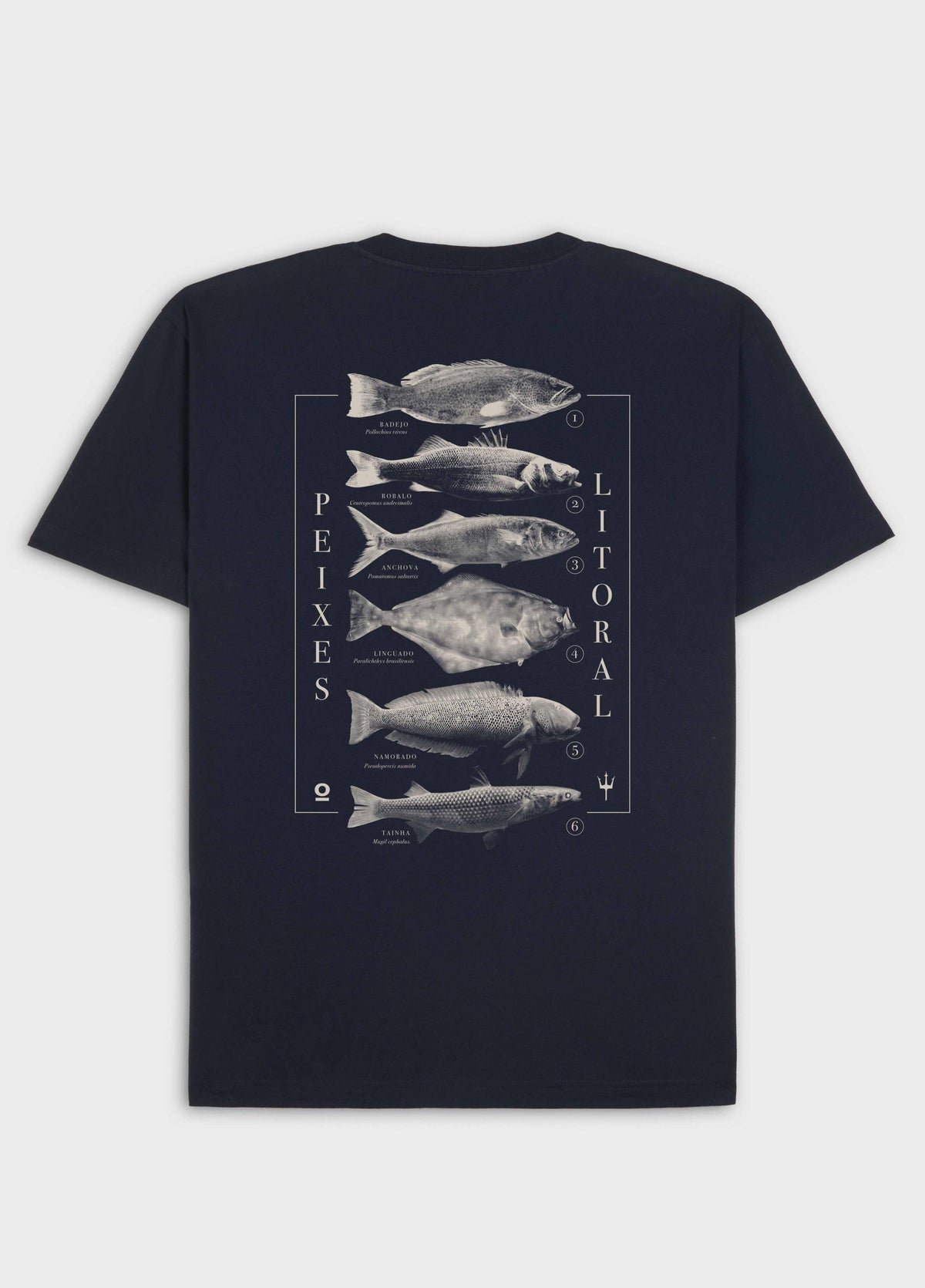 T-SHIRT VINTAGE PEIXES DO LITORAL MC MARINHO