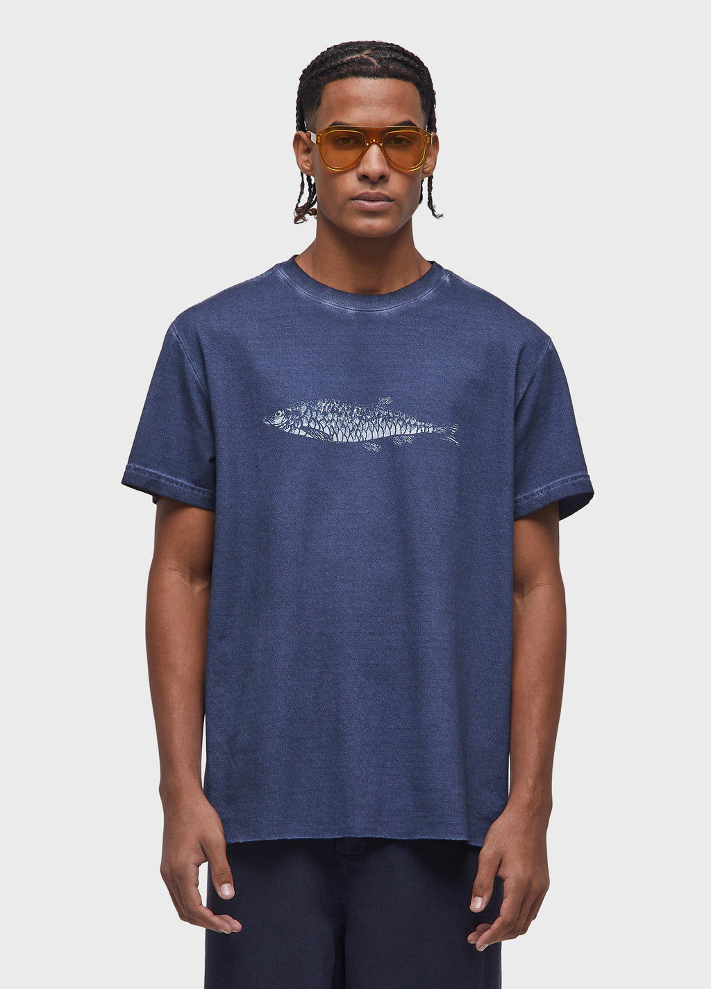 T-Shirt Double Watercolor Fish MC Marinho – Osklen – foto 1