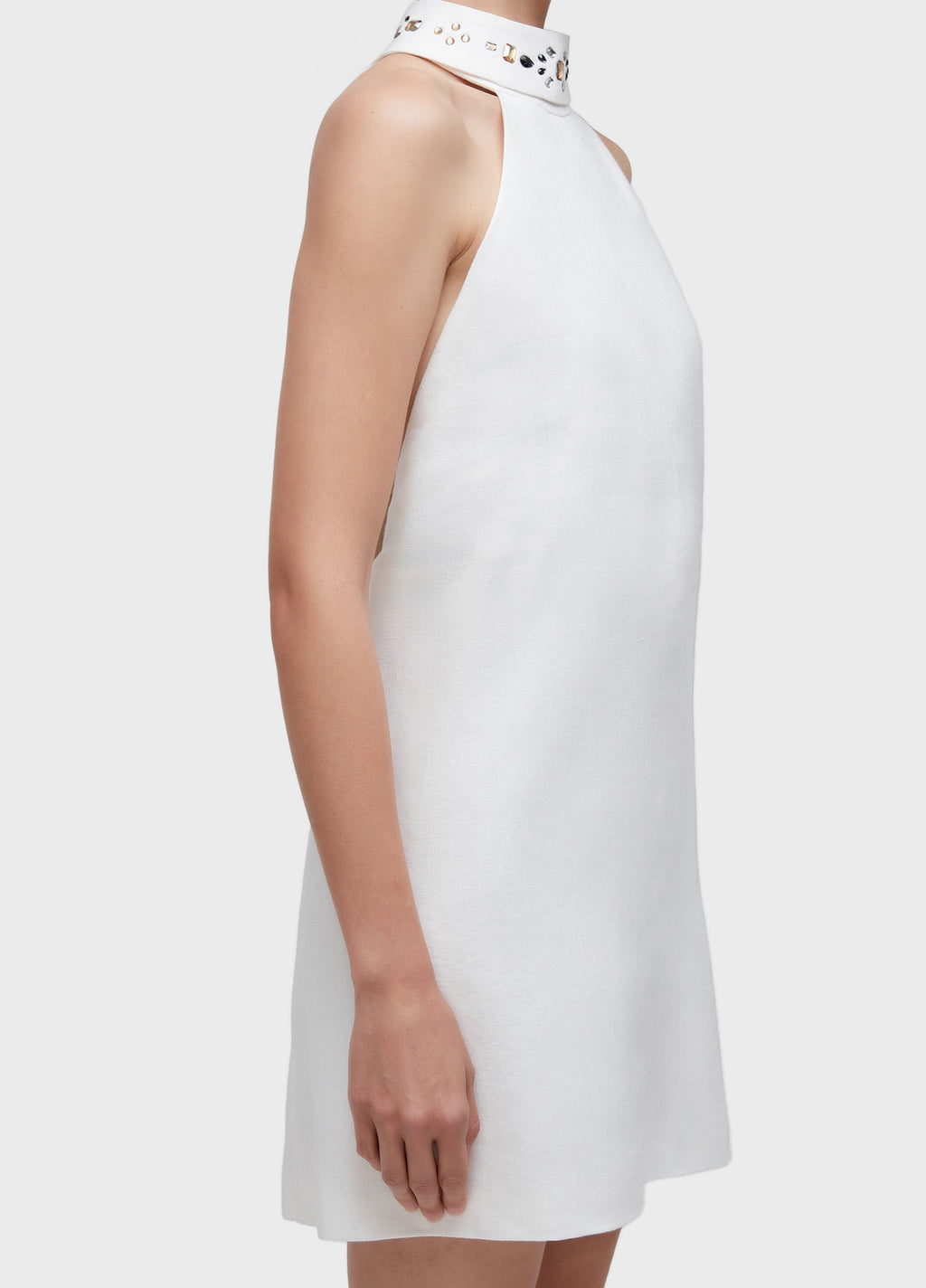 Vestido Curto Gola Cristais Off-White – Osklen – foto 2