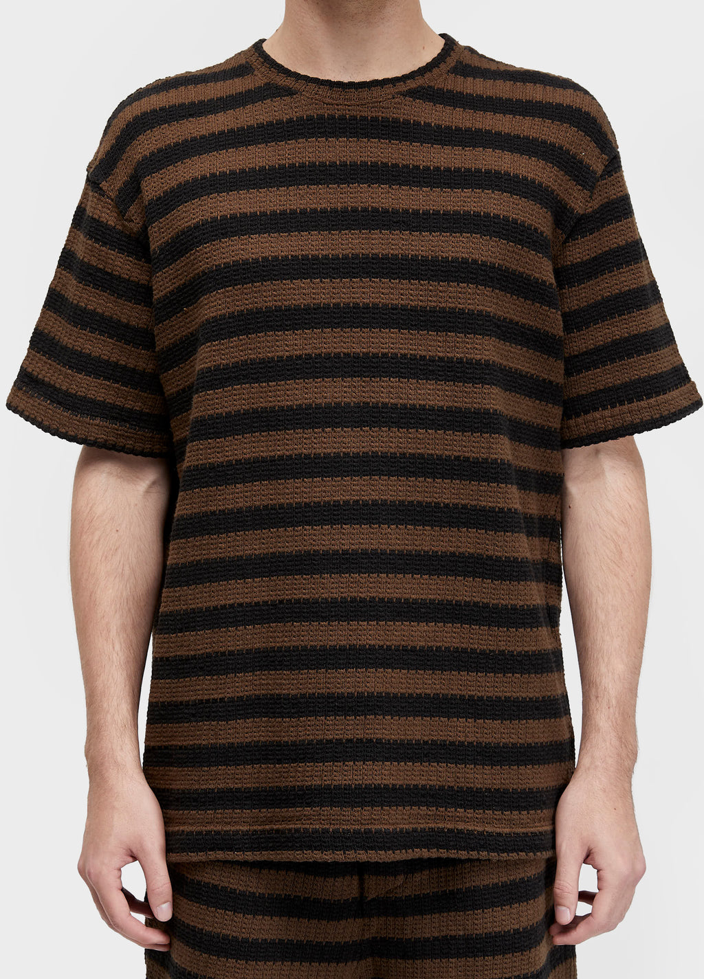 T-Shirt Rustic Thread Stripe MC Marrom Onix Preto – Osklen – foto 3