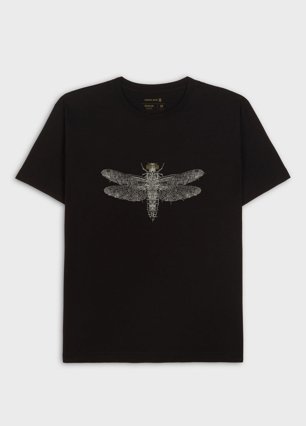 T-Shirt Slim Vintage Libélula Gaze Preto – Osklen – foto 1