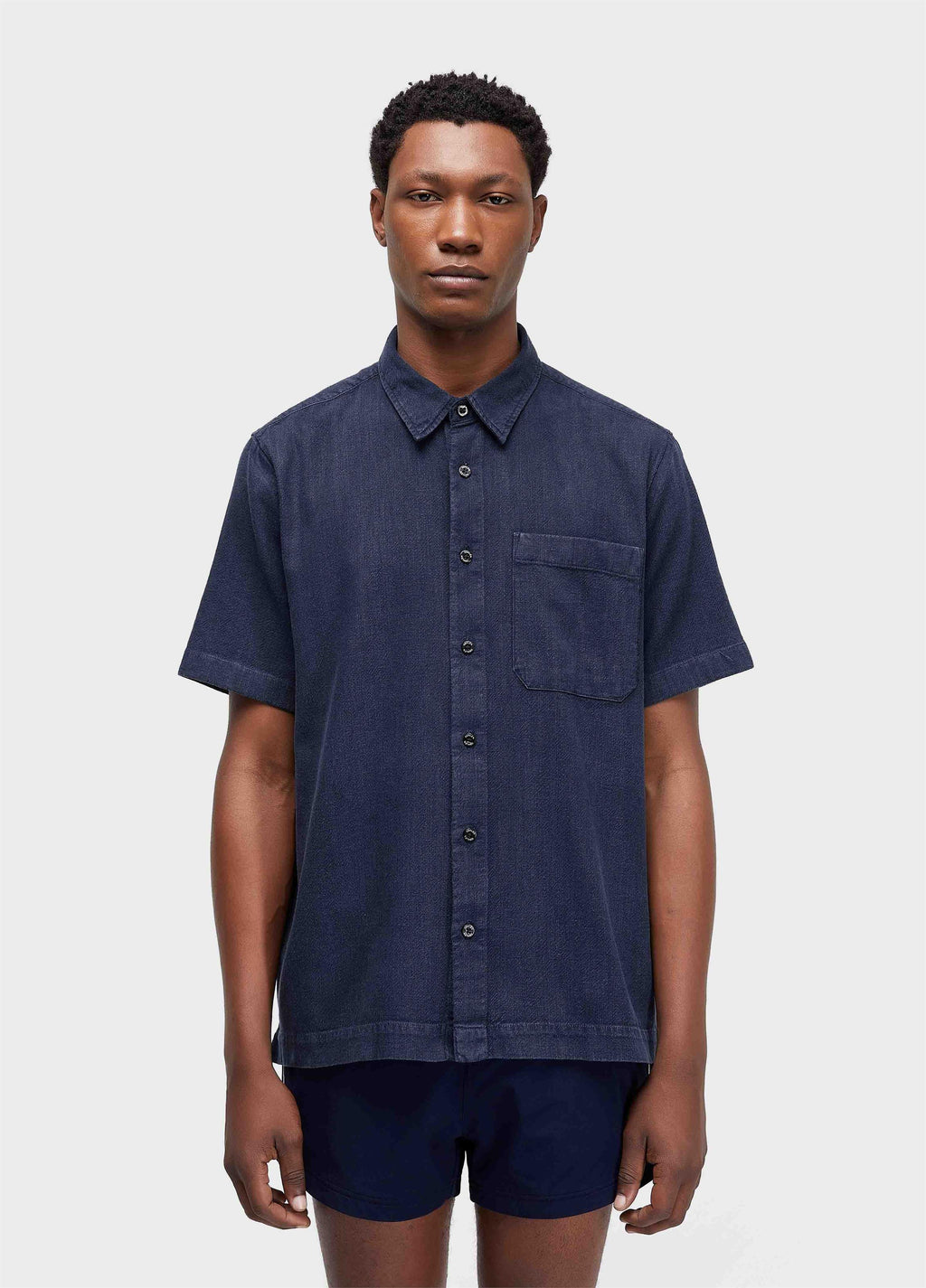 Camisa Over Cotton Linen Used Marinho – Osklen – foto 1