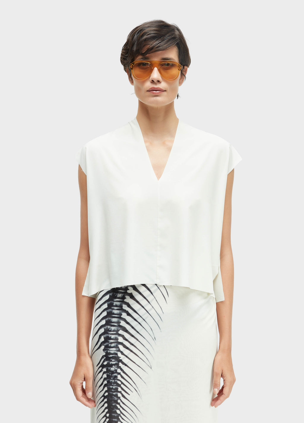 Blusa Sleeveless V Superlight Off-White – Osklen – foto 1