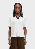 Blusa Polo Tricot Over Canelado Cru Preto – Osklen – foto 1