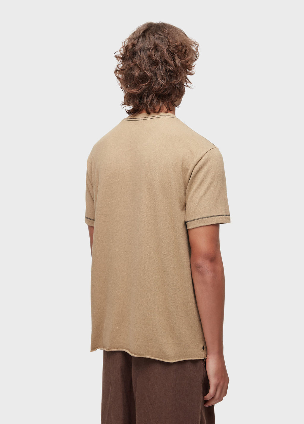T-Shirt Coroa Rustic Contrast Seam MC Caqui – Osklen – foto 4