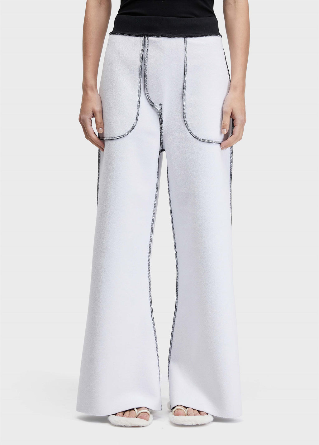 Calça Double Moletom Fleece Preto/Off-White – Osklen – foto 2