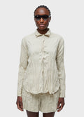 Camisa ML Tricoline Wrinkled Areia – Osklen – foto 1