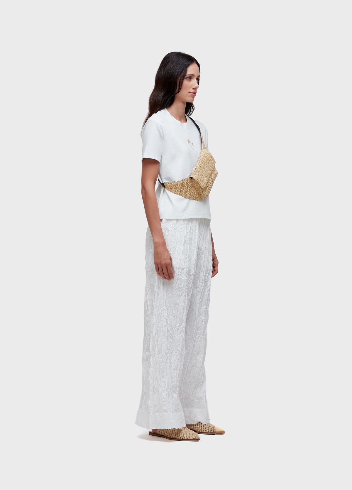 CALÇA RETA WRINKLE TRICOLINE