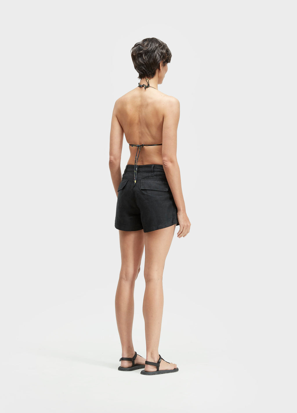 SHORT BOLSOS LINEN