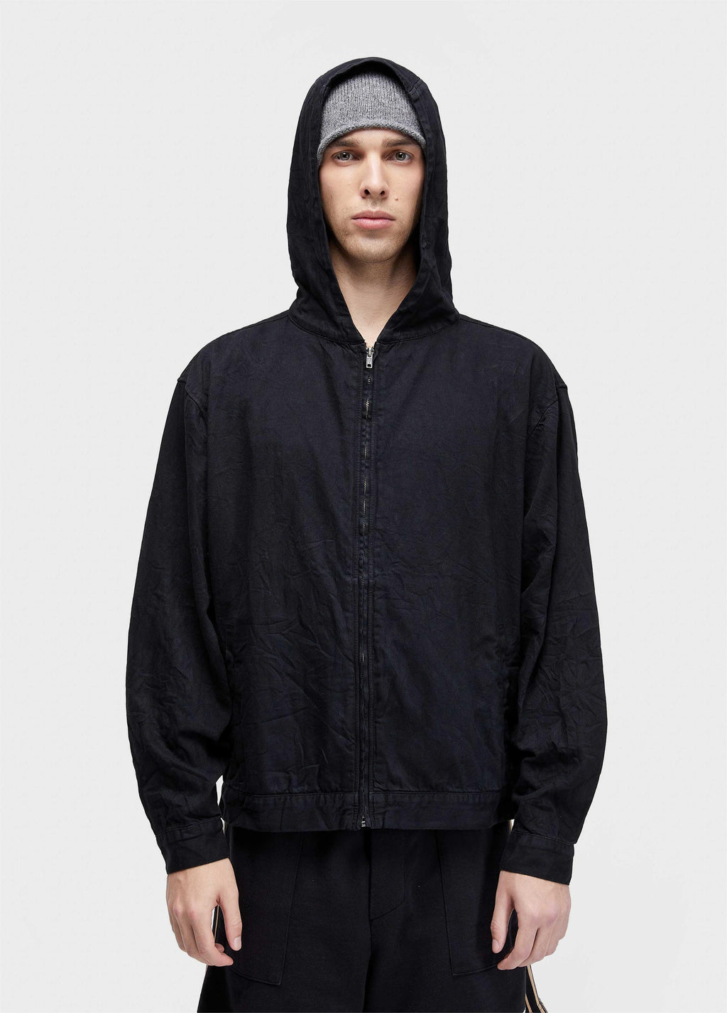 Casaco Capuz Twill Wrinkled Preto – Osklen – foto 1