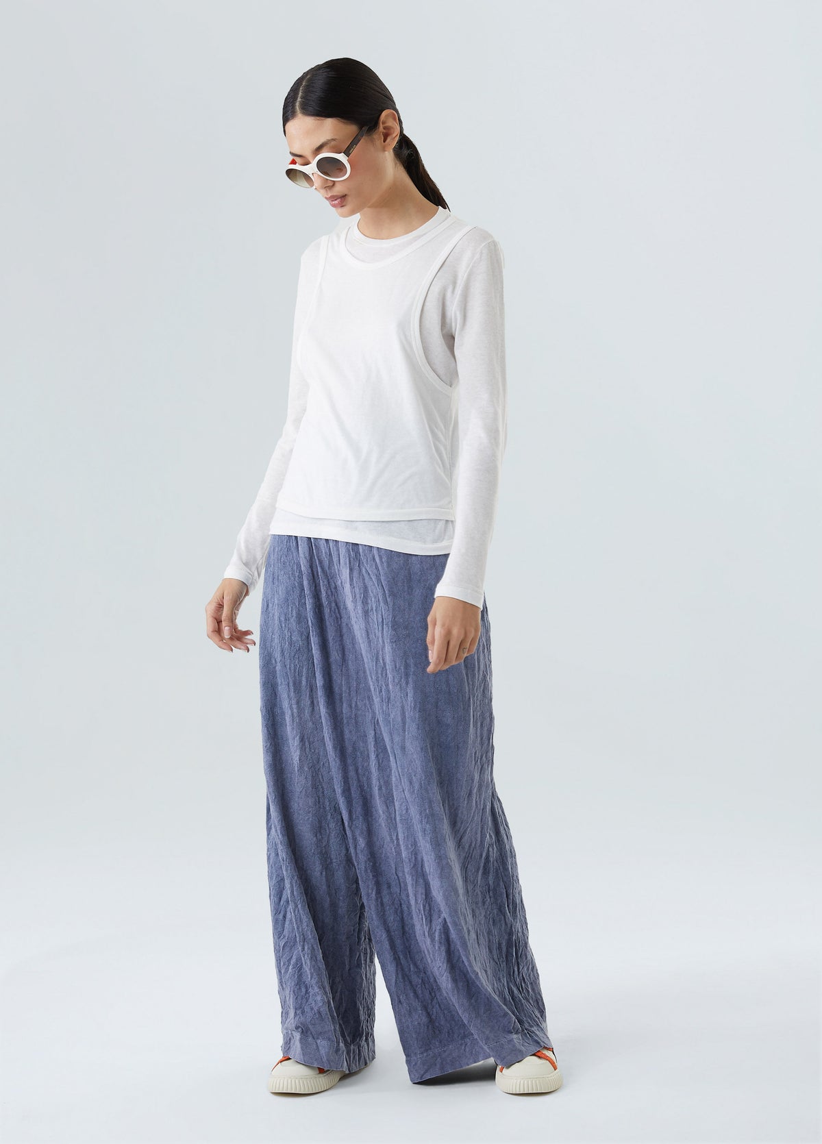 CALÇA TRANSPASSADA WRINKLE MARMORIZADA