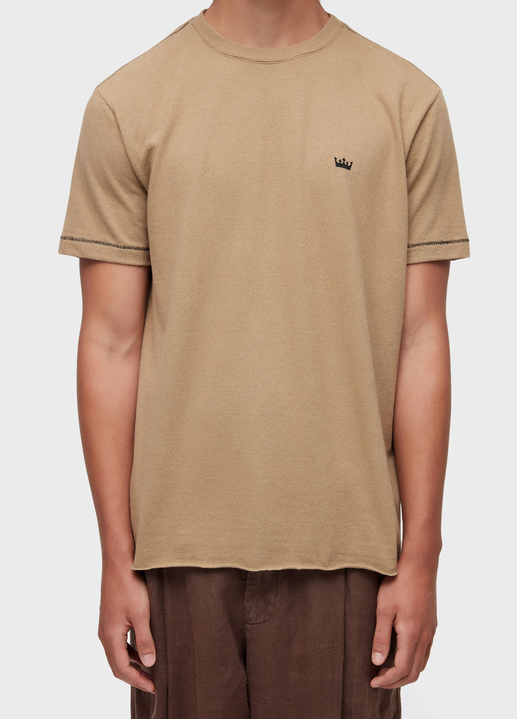 T-Shirt Coroa Rustic Contrast Seam MC Caqui – Osklen – foto 3