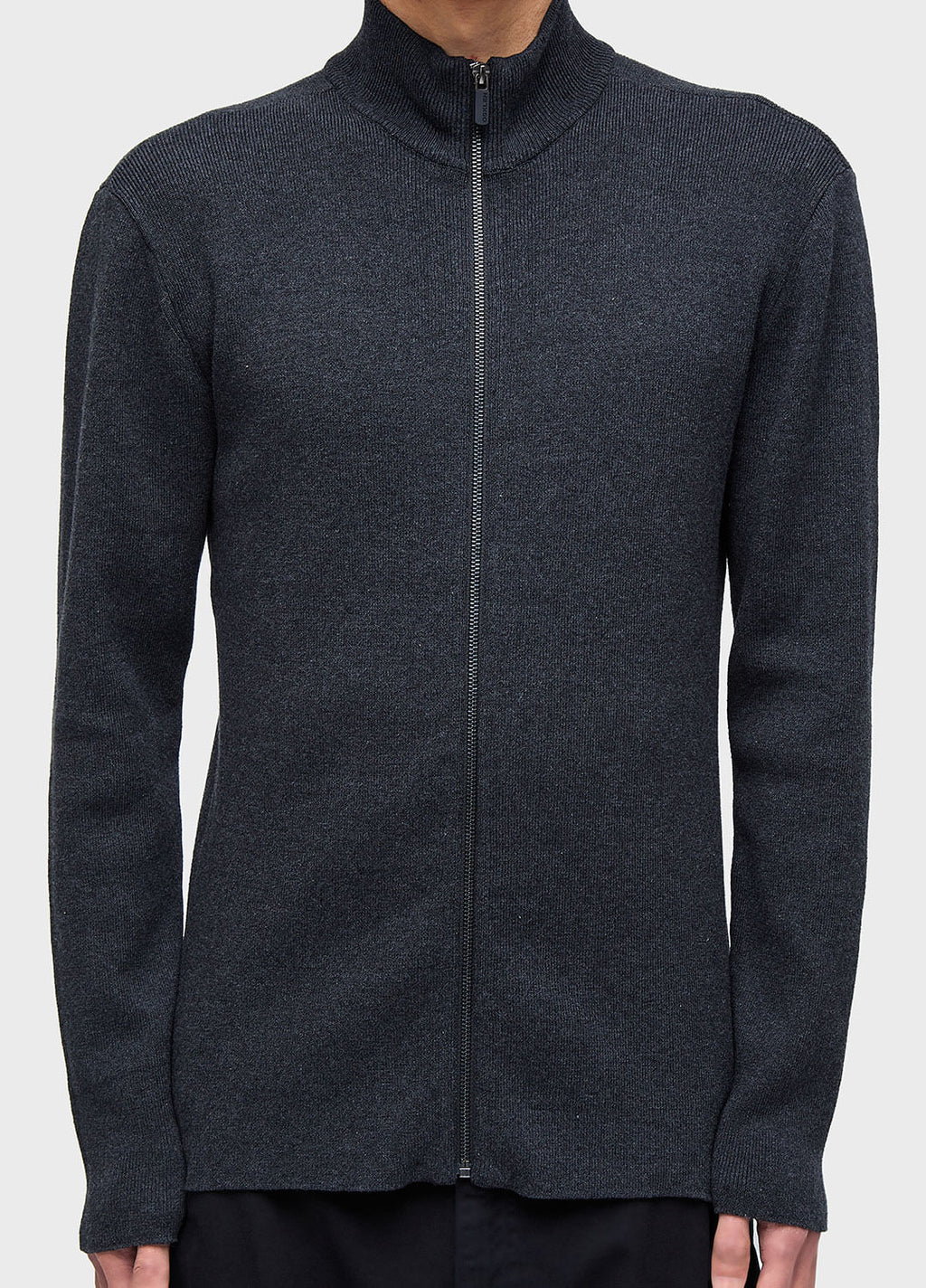 Sweater Tricot Zipped Cotton Cinza Mescla Escuro – Osklen – foto 3