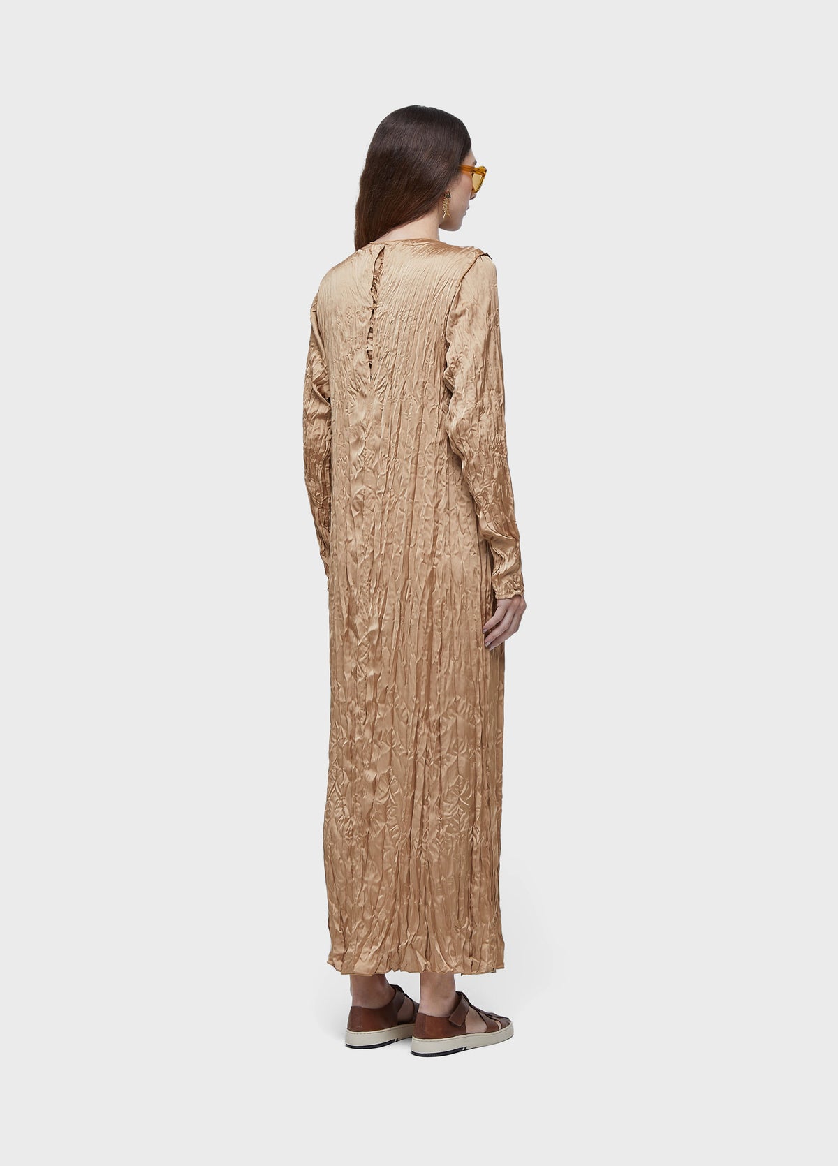 VESTIDO WRINKLED SATIN DOUBLE FACE
