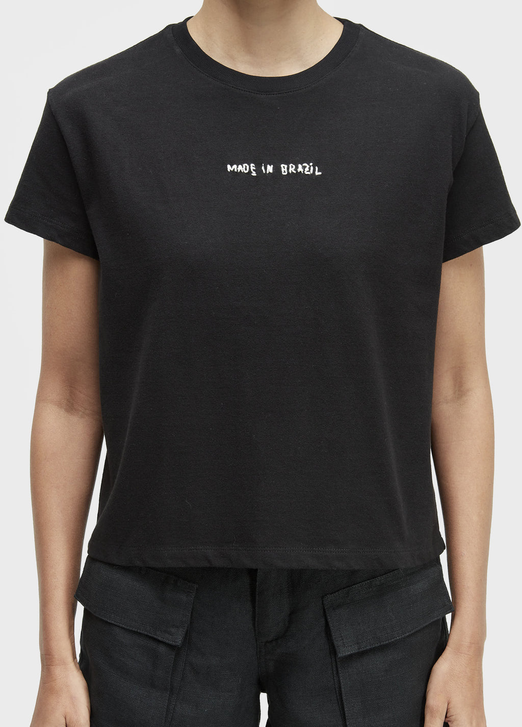 T-Shirt Bordada Made In Brazil Preto/Off-White – Osklen – foto 3