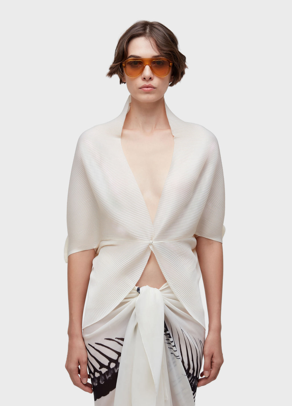 Poncho Plissé Off-White – Osklen – foto 1