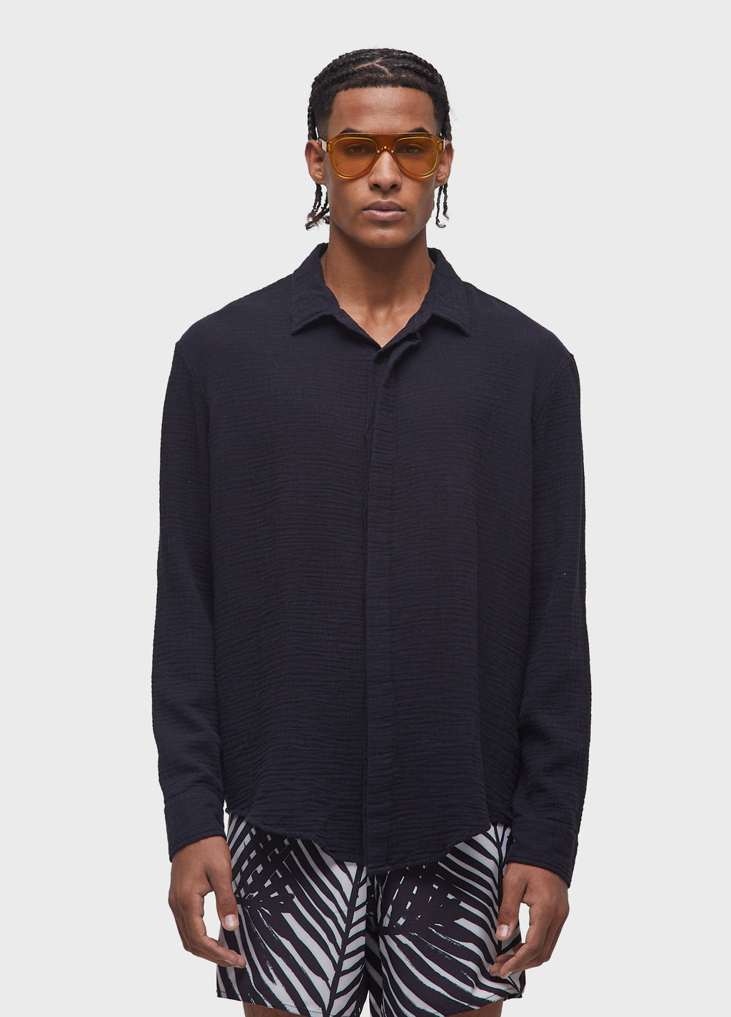 Camisa Cotton Wavy ML Preto – Osklen – foto 1