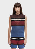 Colete Tricot Cabinet Stripes Marrom/Marinho – Osklen – foto 1