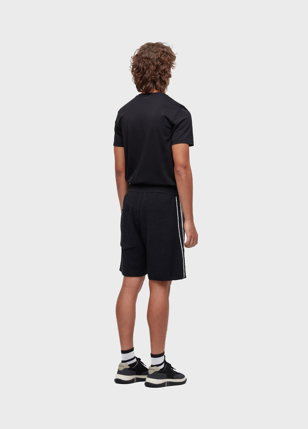 Bermuda Tricot Over Stripes Preto/Off-White – Osklen – foto 5