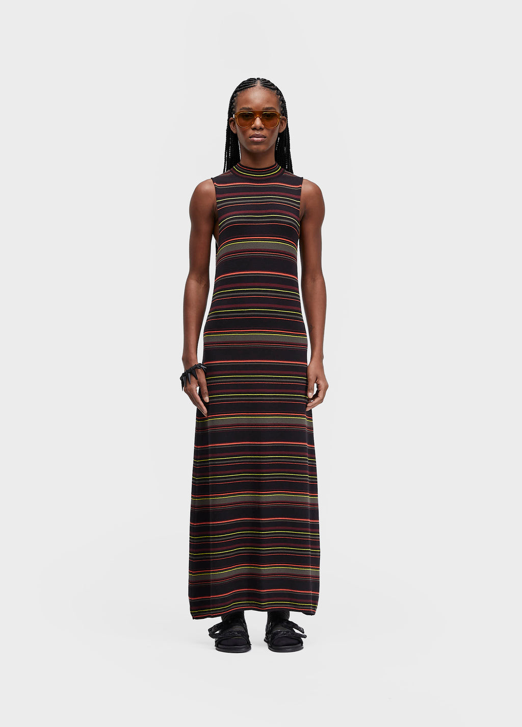 Vestido Tricot Listrado Marrom – Osklen – foto 1