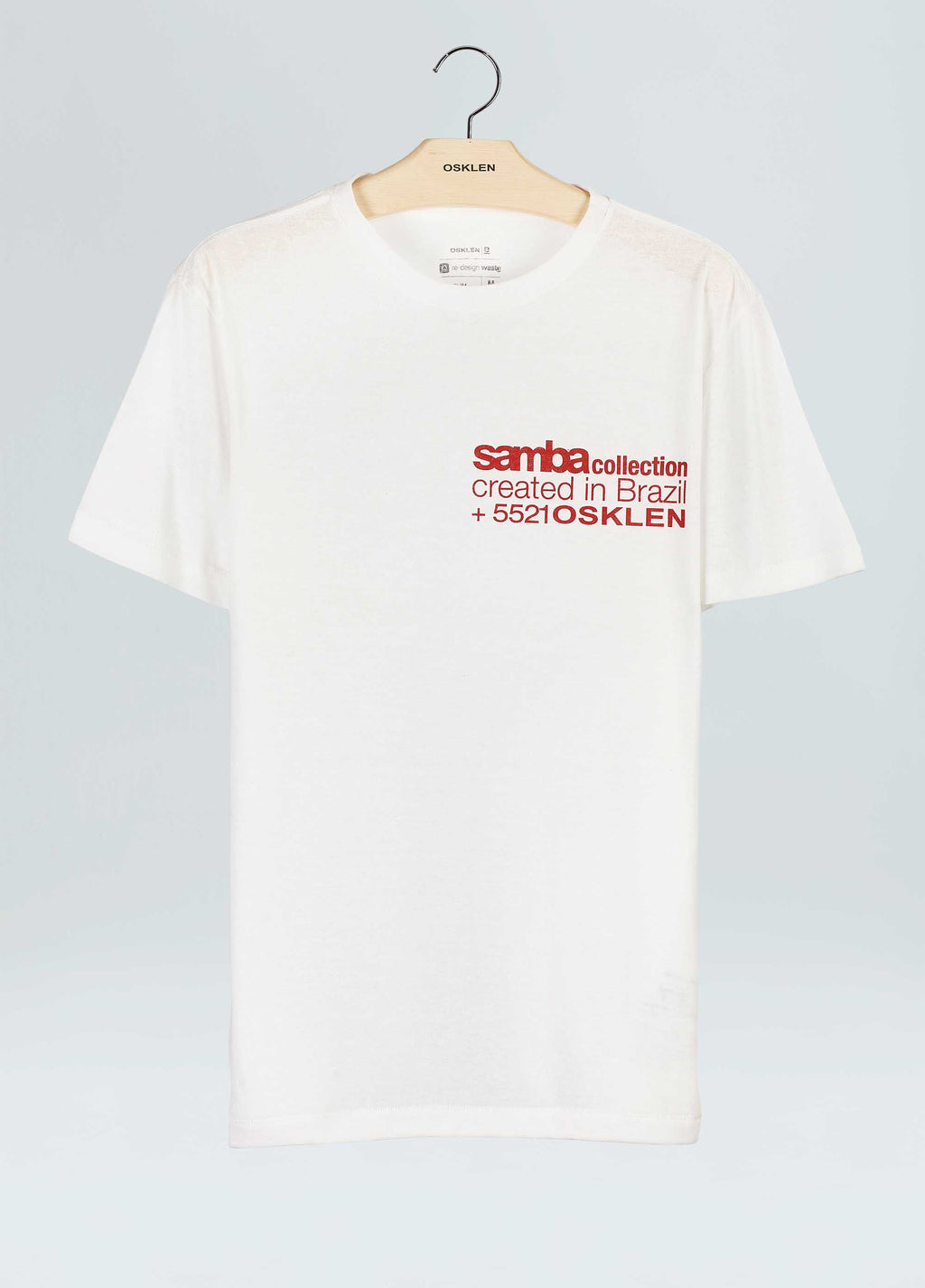 T-Shirt Pet Samba Collection Off-White/Vermelho – Osklen – foto 1