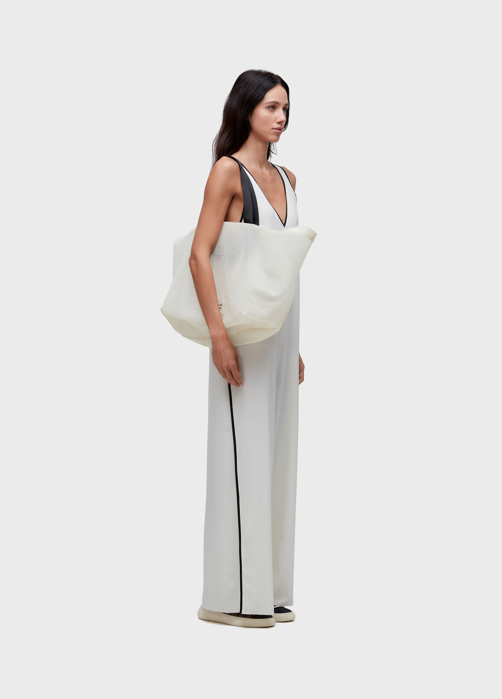 Bolsa Tote Clear Large Off-White/Preto – Osklen – foto 2