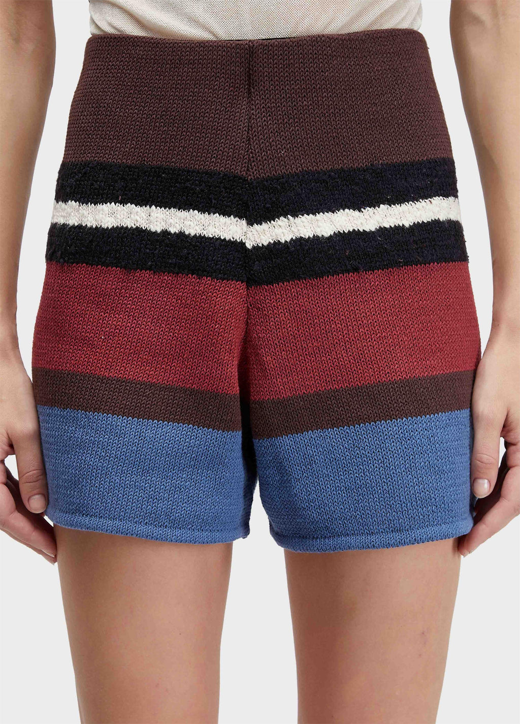 Short Tricot Cabinet Stripes Marrom Marinho – Osklen – foto 3