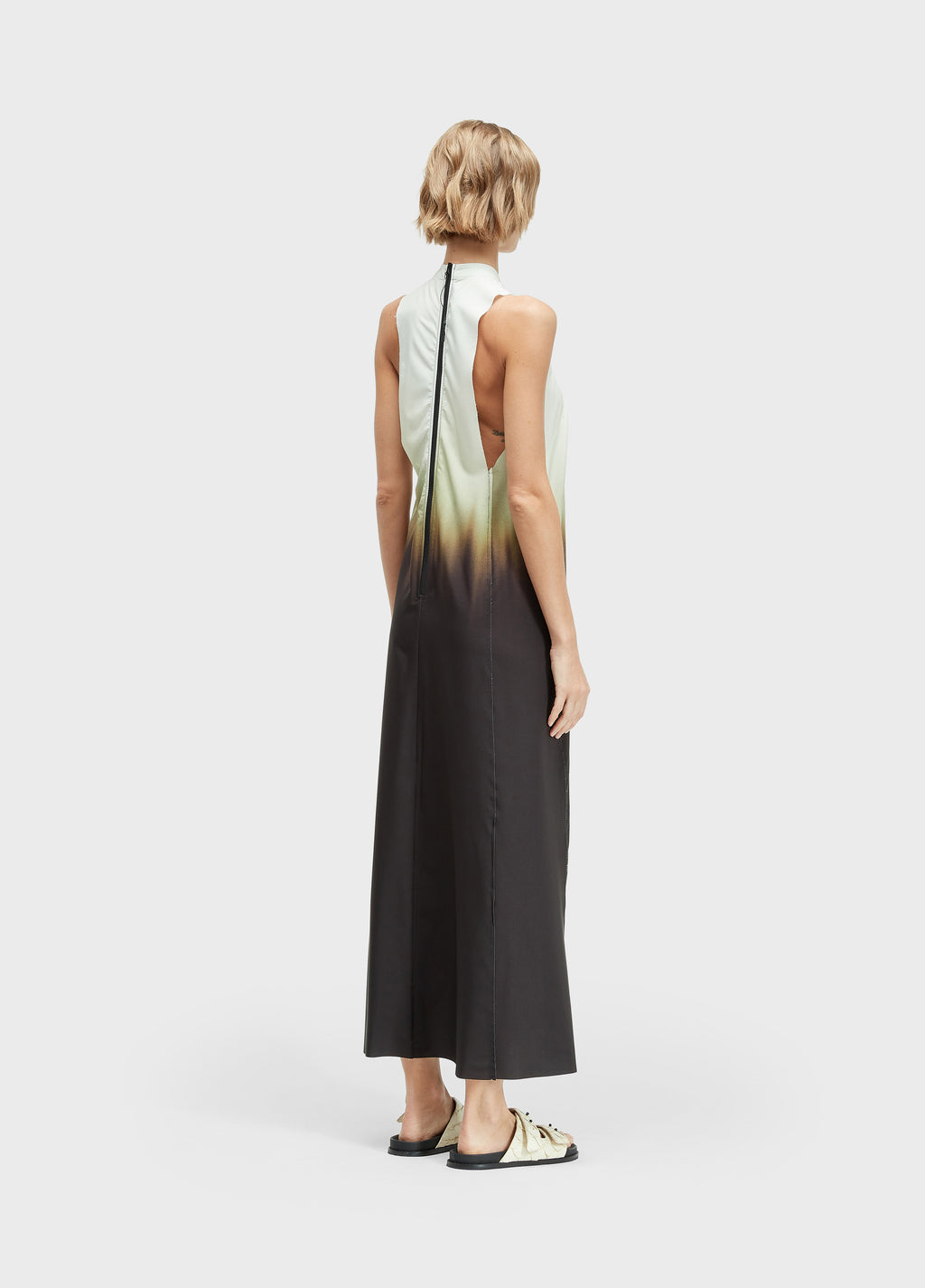 Vestido Gola Blurred Brown Superlight Preto/Marrom – Osklen – foto 4