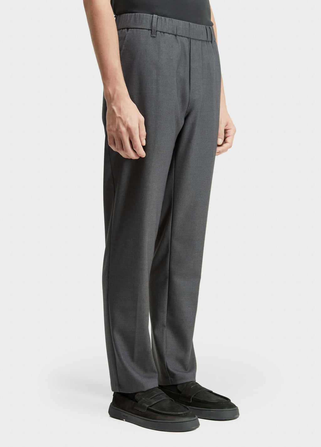 Calça Alfaiataria Knit Cinza Mescla Escuro – Osklen – foto 3