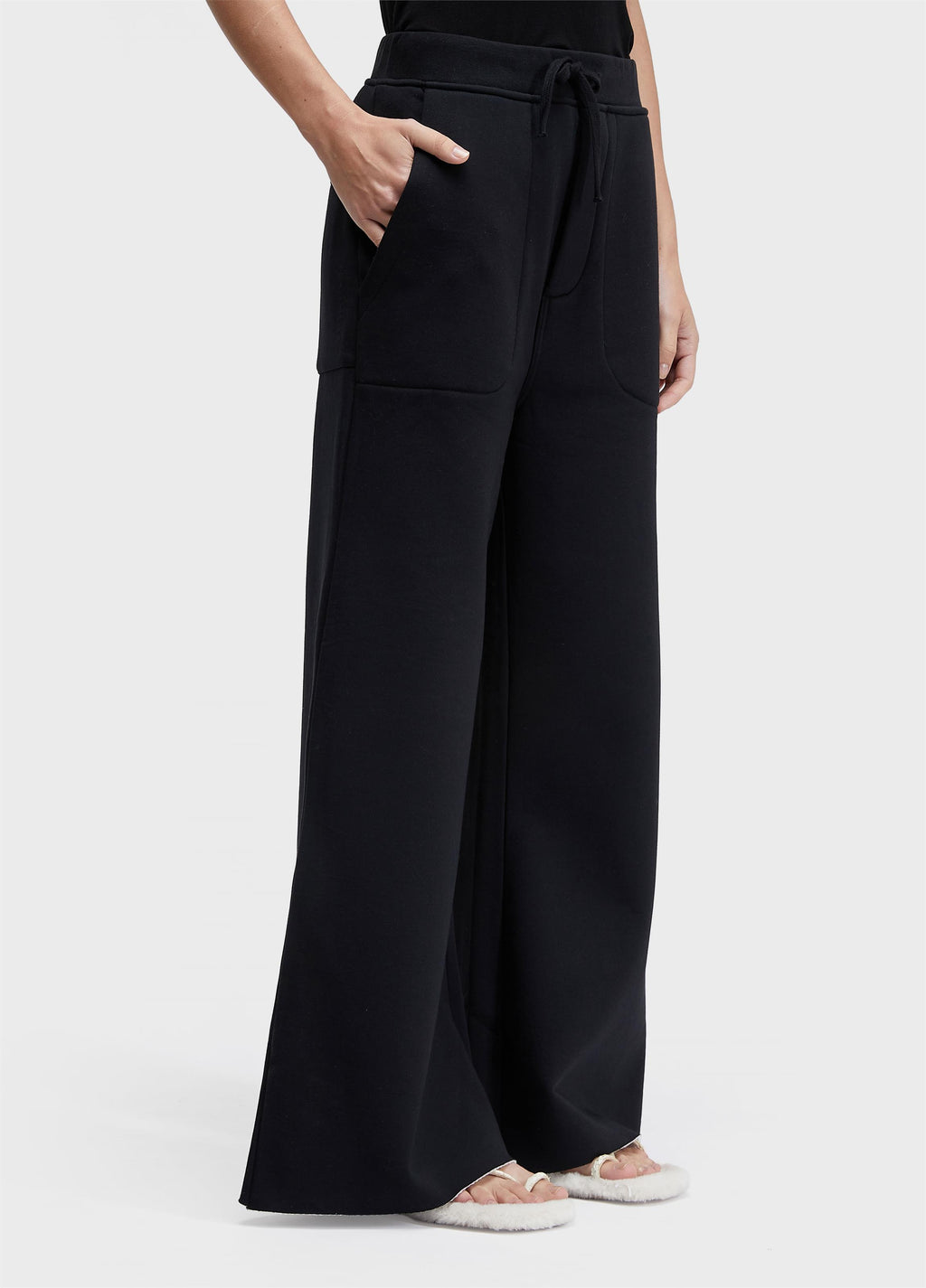 Calça Double Moletom Fleece Preto/Off-White – Osklen – foto 4