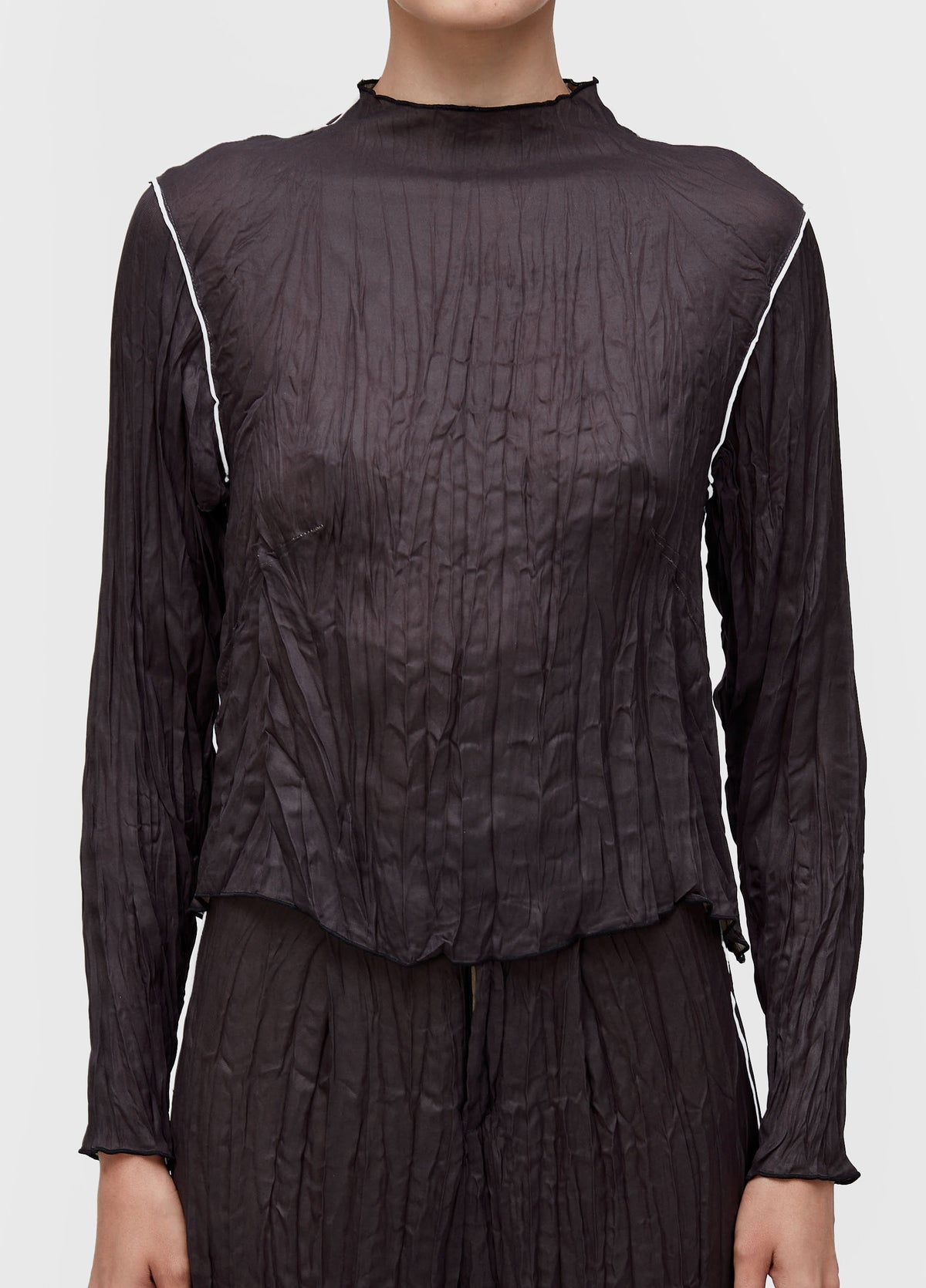 BLUSA ML WRINKLE SATIN DOUBLE FACE