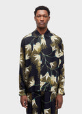 Camisa Floral Trama ML Preto Laranja – Osklen – foto 1