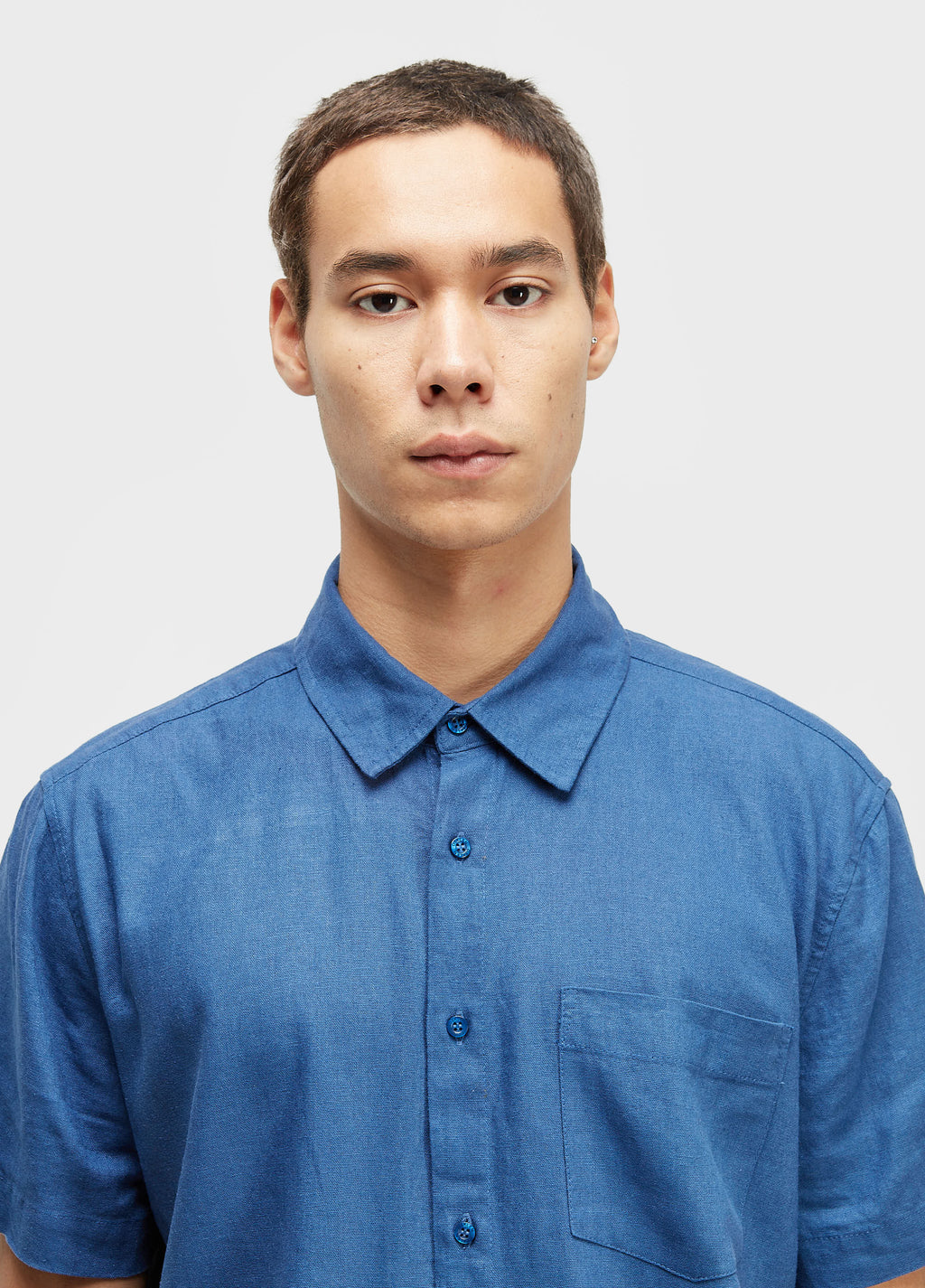 Camisa Linen Casual Soft MC Indigo Medio – Osklen – foto 3