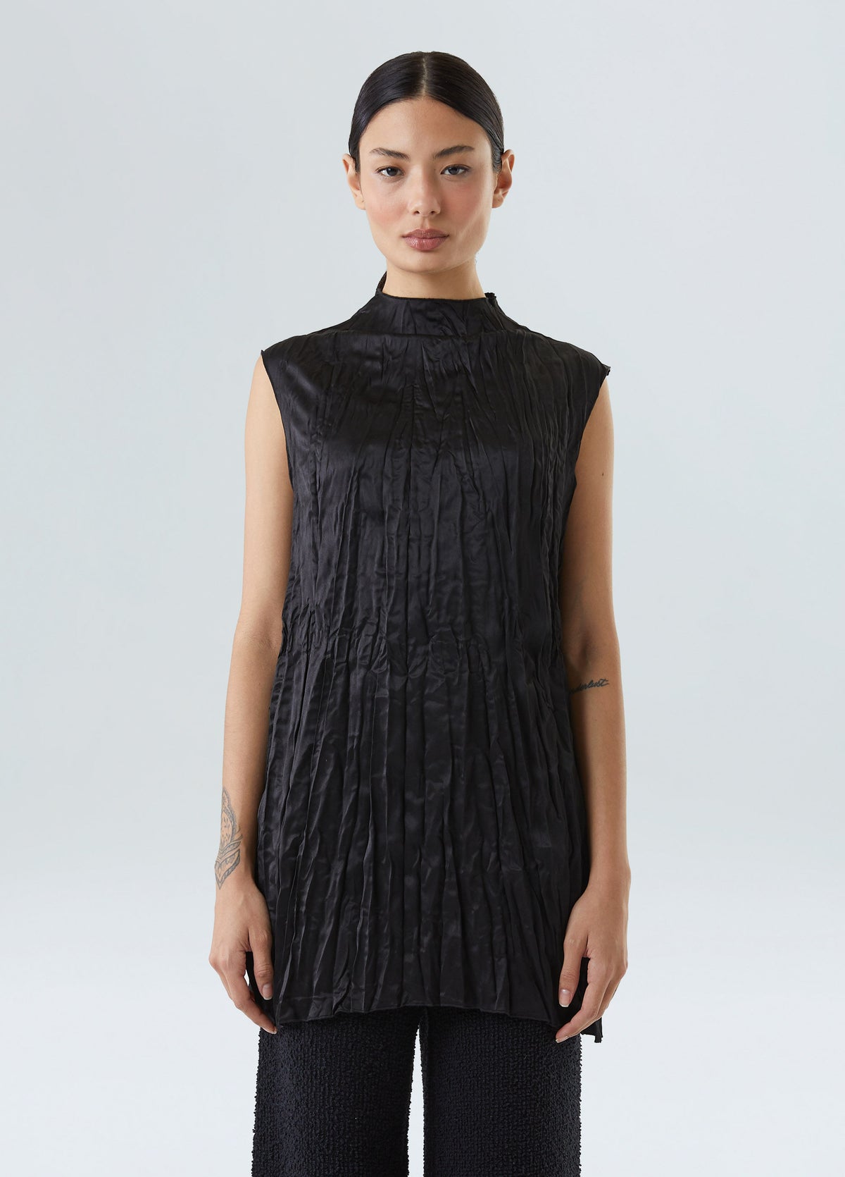 BLUSA WRINKLED SATIN