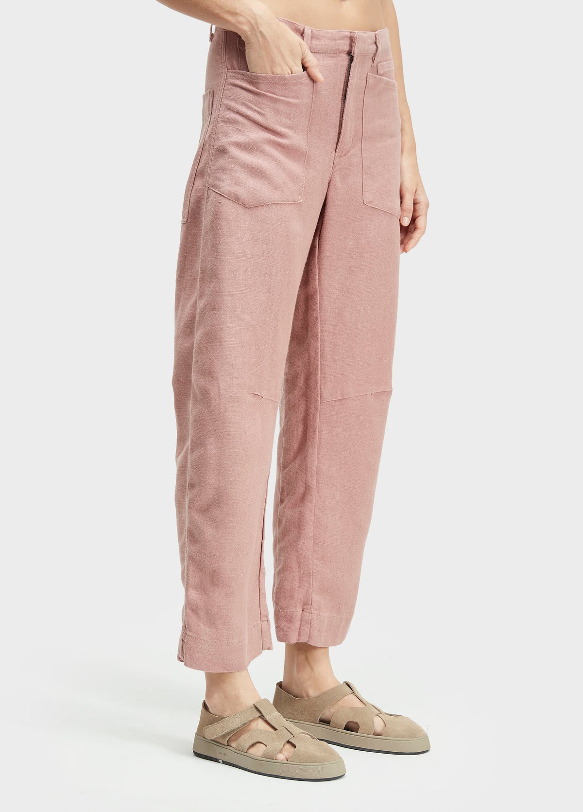 CALÇA BOLSOS LINHO